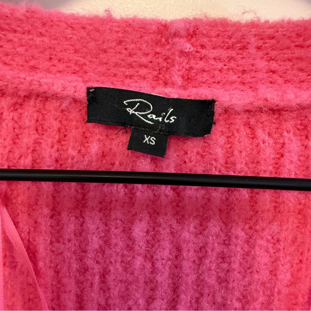 Rails | Pink Knit Crop Button Front Cardigan - image 5